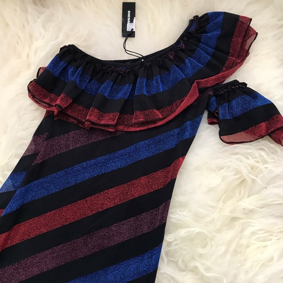 Diesel D-OLS Sparkle One Shoulder Dress - Picture 3 of 6